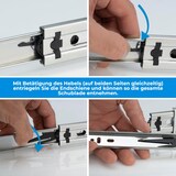 thumbnail of Schubladenschienen 10 STÜCK VOLLAUSZUG Rollenauszug Teleskopschiene Schubladenauszug H 45 L 800 mm