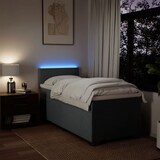 thumbnail of vidaXL Boxspringbett mit Matratze Dunkelgrau 90x200 cm Stoff
