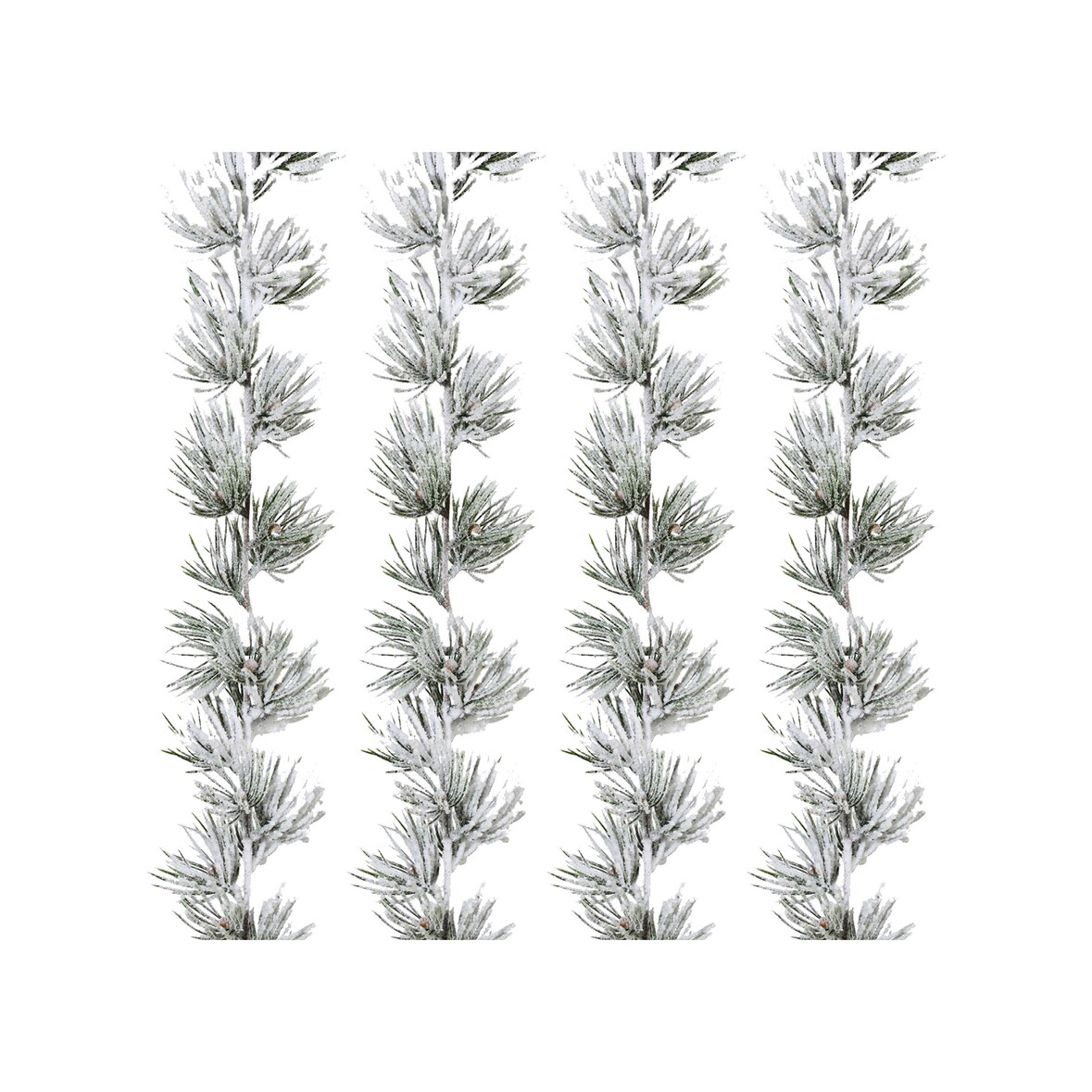 CREATIV green künstliche Pflanze Kieferngirlande beschneit, 180 cm, 4er Set