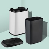 thumbnail of Relaxdays Mülleimer Wandmontage, 5 Liter, Einhängen oder Kleben, Inneneimer, Küchenabfalleimer, Badmülleimer, weiß