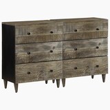 thumbnail of vidaXL Sideboards 2 Stk. Hellgrau 60x33,5x75 cm Massivholz Mango