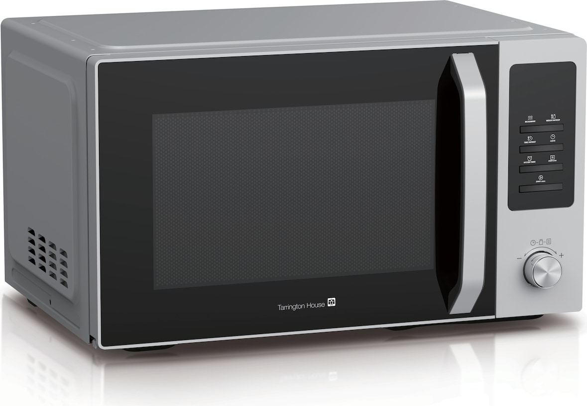 Tarrington House Micro-ondas MWD25130, aço/vidro, 52.3 x 41.8 x 30 cm, 30 L, 800 W de potência, prato giratório de vidro