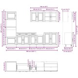 thumbnail of vidaXL 7-tlg. Küchenschrank-Set Porto Schwarz Holzwerkstoff