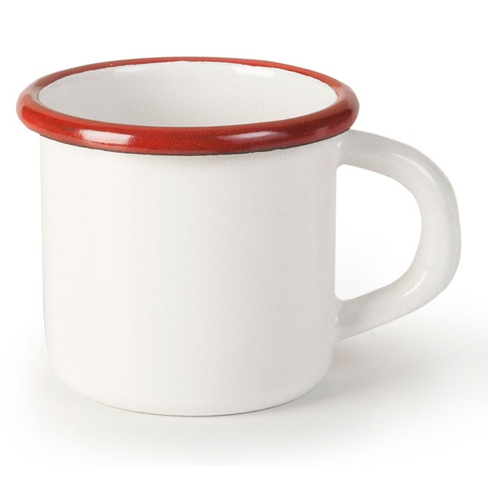 IBILI taza de acero esmaltado BORDEAUX 300 ml 7 cm pack 6 unidades
