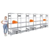 thumbnail of PROREGAL Schwerlastregal Silver Mamba Made in Germany | HxBxT 200x500x50cm | 5 Ebenen je 150kg Fachlast | Verzinkt