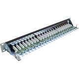 thumbnail of InLine® Patchfeld Cat.6, 24-fach, 48,26cm (19"), 1HE, schwarz, RAL9005