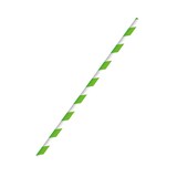 thumbnail of Firstpack CHP19LGW cannuccia in carta verde e bianca imballata singolarmente - 197 mm x 6 mm