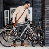 thumbnail of Relaxdays Fahrradständer, für 3 Fahrräder, Stahl Bodenparker, Reifenbreite 60mm, Abstellständer, Fahrradstand, anthrazit