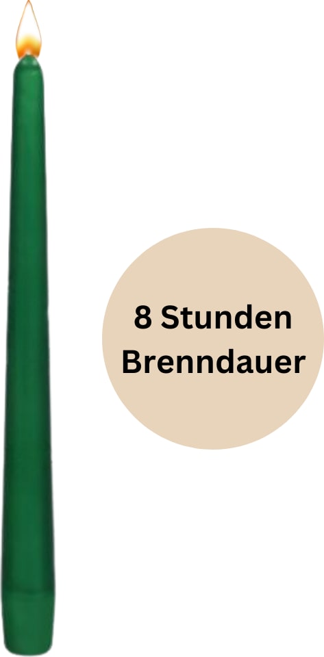 Eine grüne Kerze.