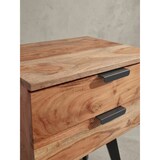 thumbnail of Industrial Nachtkonsole aus Akazien-Massivholz, Hochwertiges Handmade Unikat, Braun Grau. 47x35x65 cm | Kadima Design