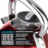 thumbnail of Arendo Retro Wasserkocher Edelstahl, Vintage Style, 1,7 L, 2200 W, austauschbarer Kalkfilter, automatische Abschaltung, Rot