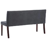 thumbnail of Helloshop26 - Sitzbank 148,5 x 52 x 84,5 cm graues Kunstveloursleder 02_0010959