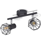 thumbnail of vidaXL Deckenstrahler mit 2 LED-Glühlampen Industrie-Stil Drahtschirm