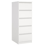 thumbnail of WellHome - Cómoda de Dormitorio con 5 Cajones en color Blanco 41 x 50 x 112 cm - Sil White