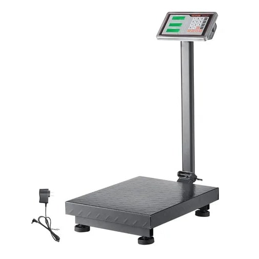 Balança de plataforma industrial com visor em aço inox med 500x400mm até 150kg/20gr