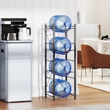 thumbnail of HOMCOM soporte para garrafones de agua de 4 niveles estante de almacenamiento para botellas de agua para cocina comedor sala de estar negro