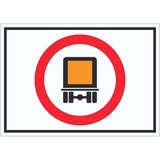 thumbnail of Verbot Kfz mit Gefahrgut Symbol Aufkleber A2 (420x594mm)