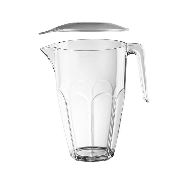 MONOUSO - Plastikkaraffe Wiederverwendbar Durable SAN mit Deckel 2250ml (3 Stück)