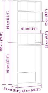 thumbnail of vidaXL Waschmaschinenschrank Sonoma-Eiche 64x24x190 cm