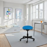 thumbnail of Mayer Sitzmöbel, Drehhocker mit 3D-Sitzelement 1353, Karibikblau, Kunstleder, 1353_03_30565