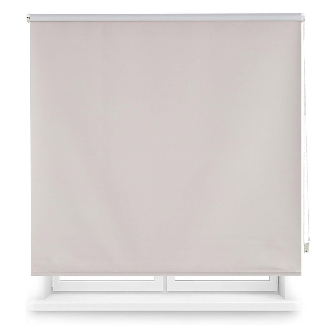 WellHome - Ondoorzichtig polyester rolgordijn 180 x 110 cm (breedte x hoogte) in grijs