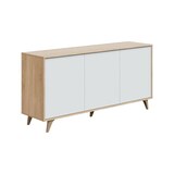 thumbnail of Dmora Credenza Arvada, Madia moderna a 3 ante e ripiani, Buffet da cucina, Buffet di design da soggiorno, 154x40h75 cm, Rovere e Bianco