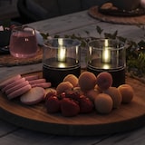 thumbnail of LED Dekoleuchte FLAMME Flammeneffekt Timer Batterie für Außen Terrasse schwarz