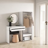 thumbnail of Consolle Ingresso, Mobile ingresso corridoio, 130x35x145cm, Con cassetto, Armadio Aperto, Stile moderno, Bianco _ 479_2