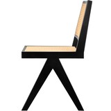 thumbnail of tectake Sedia in legno Lissy con intreccio viennese, stile boho - a pezzo nero