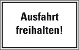 thumbnail of Schild I Hinweisschild Ausfahrt freihalten!, Kunststoff, 400x300mm