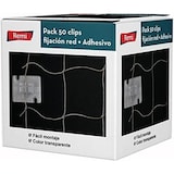 thumbnail of Remi Hogar  50 Clips de fijación de Red con Adhesivo para balcón | Aves y Gatos | Fácil Montaje |Policarbonato Anti UV | Sin red