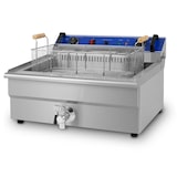 thumbnail of VERTES Friteuse van roestvrij staal, inhoud 30 liter, 50-250 °C, 6000 W, 230 V, koudzoneprincipe, eenvoudig te reinigen, gastro-friteuse