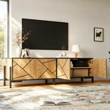 thumbnail of TV-Schrank aus MDF in Naturholzoptik, 153 x 40 x 50 cm, 4 Türen, für Fernseher bis ca. 65 Zoll