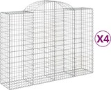 thumbnail of vidaXL Gabionen mit Hochbogen 4 Stk. 200x50x140/160cm Verzinktes Eisen
