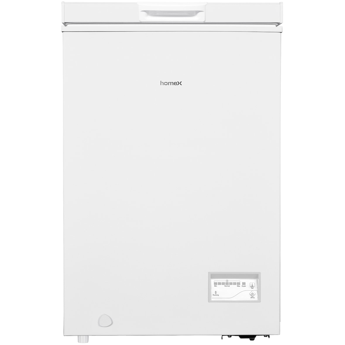 homeX Gefriertruhe, Tiefkühltruhe klein - 98L Nutzinhalt, 4-Sterne Gefrieren, Kühltruhe mit Super-Frost-Funktion, weiß