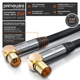 thumbnail of Primewire HDTV Antennenkabel gewinkelt mit Braiding - 2-fach Schirmung - Stoffummantelung - 75 Ohm / 135 dB - 3 m