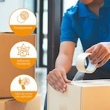 thumbnail of Cinta Adhesiva de Embalar Transparente para Embalaje de Cajas de Cartón de Envíos y Mudanzas. Ofituria (48 cms x 120 mts - Transparente, 36 Rollos)