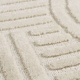 thumbnail of Teppich Wohnzimmer 3D Skandinavischer Boho Modern Waschbar Strapazierfähig Esszimmer OEKO-TEX Rund Creme 200x200 cm – RIGI von Kadima Design