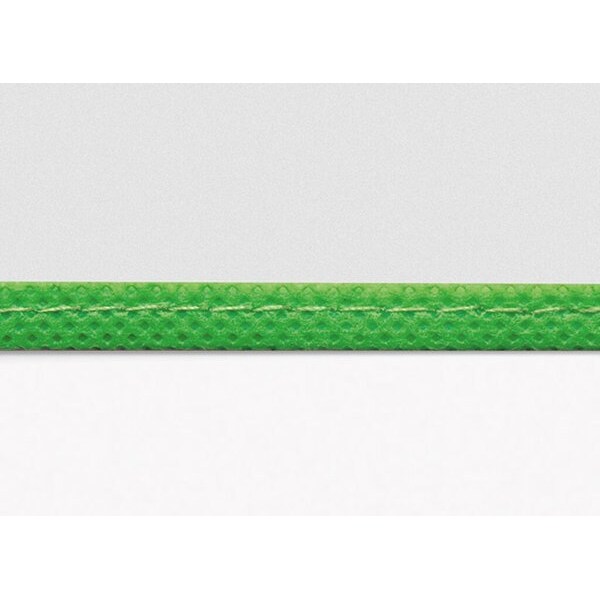 Buchhülle, 245 x 450 mm, mit Lasche, grüner Rand