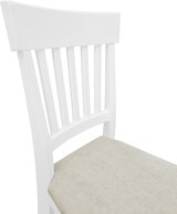 thumbnail of Weißer Holzstuhl mit Sitzpolster in Taupe V-90.71-27W-P03