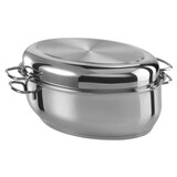 thumbnail of GSW Ovaler Edelstahl-Bräter 38 x 25 x 19,5cm 3 in 1, induktionsgeeignet, backofengeeignet bis 240°C