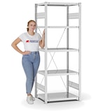 thumbnail of PROREGAL Fachbodenregal Stecksystem | Grundregal | HxBxT 200x75x50cm | 5 Ebenen | Fachlast 140 kg | Einseitig nutzbar | Lichtgrau