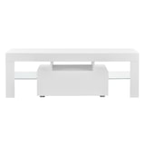 thumbnail of Helloshop26 - Meuble TV avec éclairage LED multicolore banc support design avec étagères 130 cm blanc 03_0005859