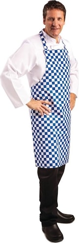 thumbnail of Gastronoble Whites Latzschürze blau weiß kariert