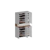 thumbnail of Dmora Scarpiera Dcancellier, Porta scarpe salvaspazio a 7 ante, Armadio multifunzione da ingresso, 114x38h200 cm, Bianco e Rovere