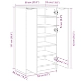 thumbnail of vidaXL Schuhschrank Weiß 59x35x100,5 cm Holzwerkstoff