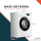 thumbnail of homeX WF814H1A-W Waschmaschine 8kg, Frontlader - 1.400 U/Min, Dampffunktion, AquaStop, Inverter Motor, 15 Programme