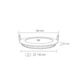 thumbnail of 9W LED Leuchte Sopt Einbauleuchte Deckenleuchte Einbauspot slim Panel rund Ø 145 mm neutralweiß