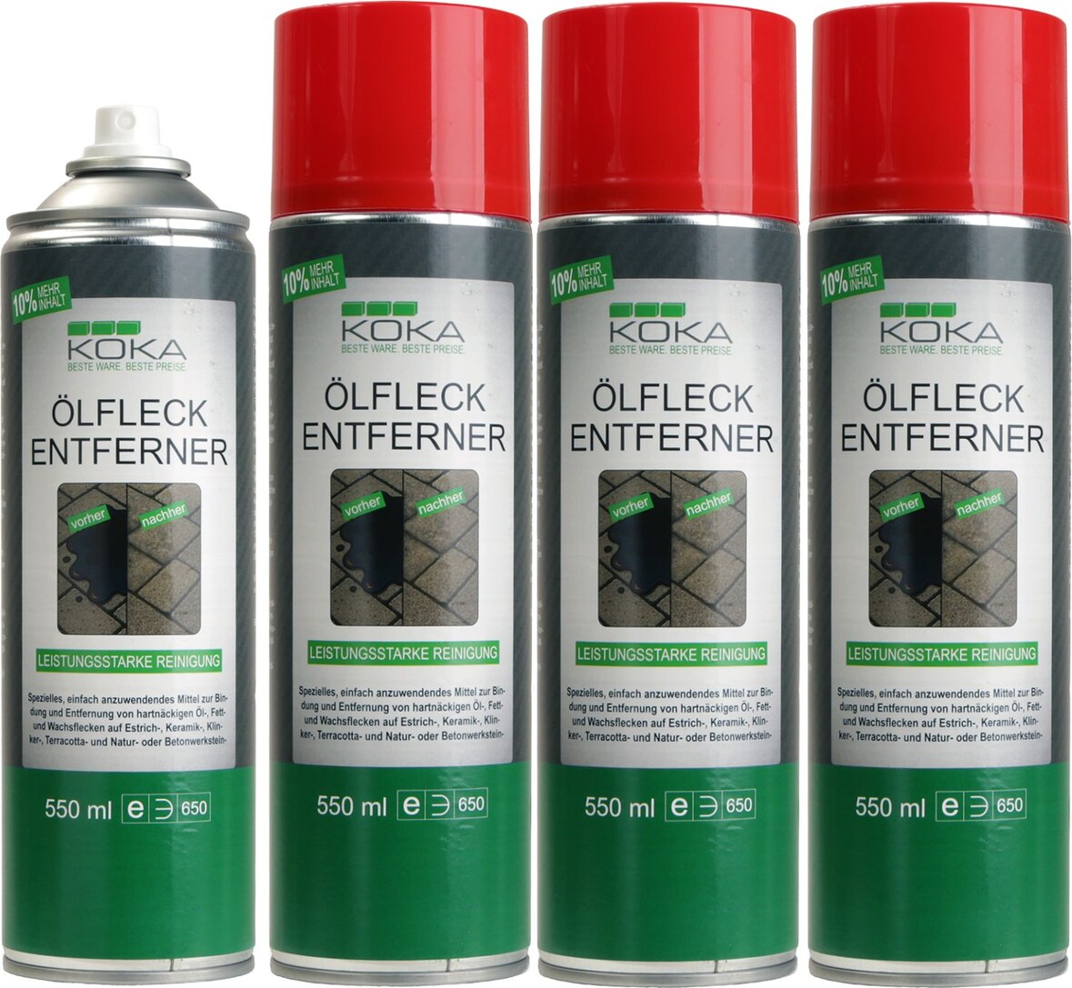 4x Ölfleck Entferner Spray je 550ml