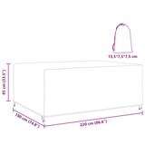 thumbnail of vidaXL Hoes voor tuinmeubelen Zwart 220 x 190 x 85 cm 600D